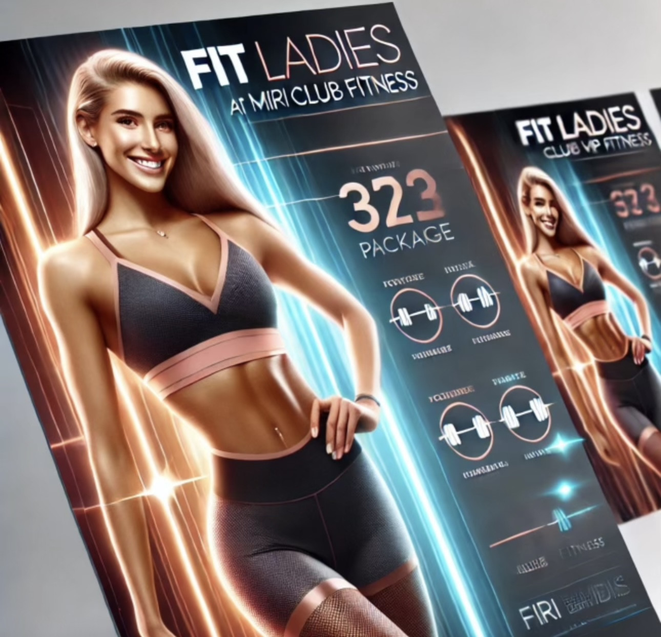 ladies modeling gym